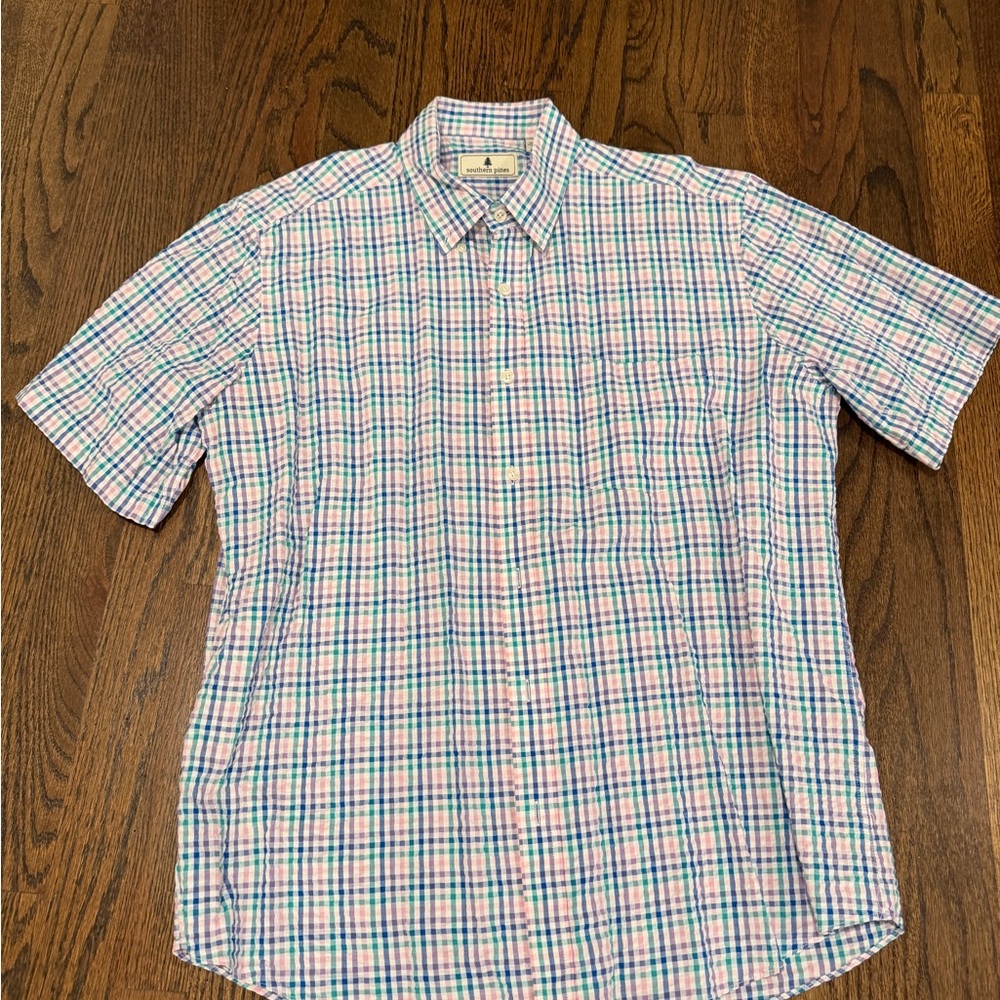 Men's Multicolor Plaid Button-Down Shirt